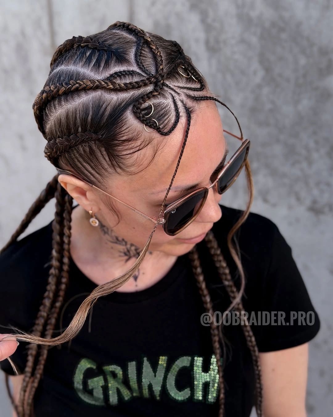 butterfly braids hairstyle Edgy Butterfly Braids with Artistic Micro-Braid Details