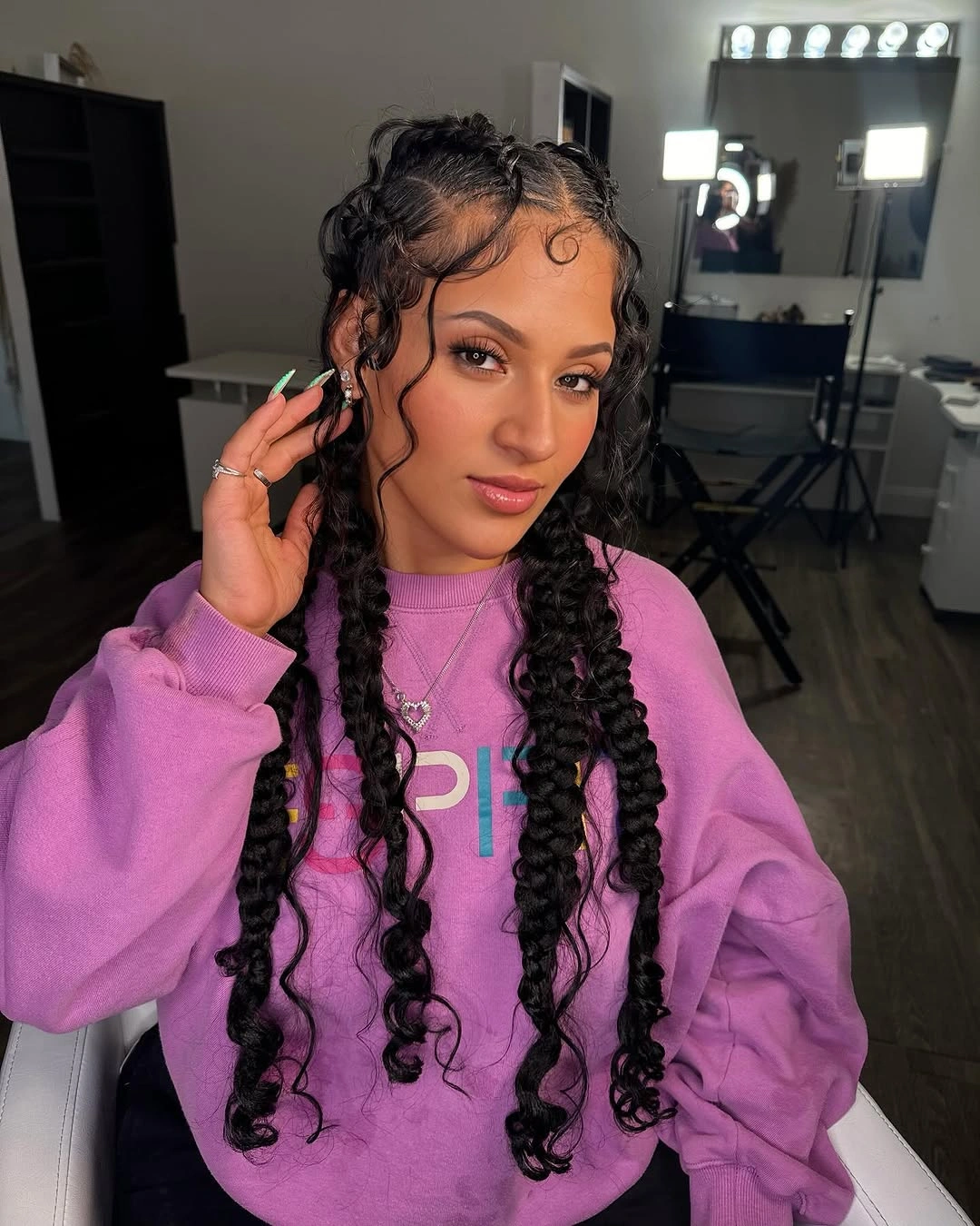 butterfly braids hairstyle Long Romantic Butterfly Braids with Defined Spiral Ends