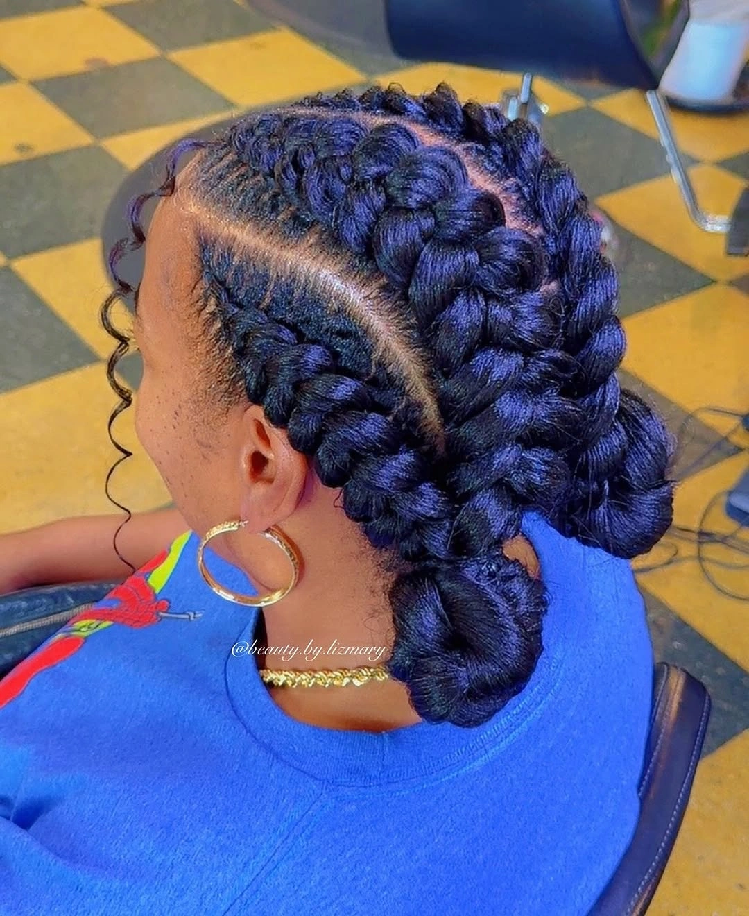butterfly braids hairstyle Deep Midnight Butterfly Braids with Sculptural Parting