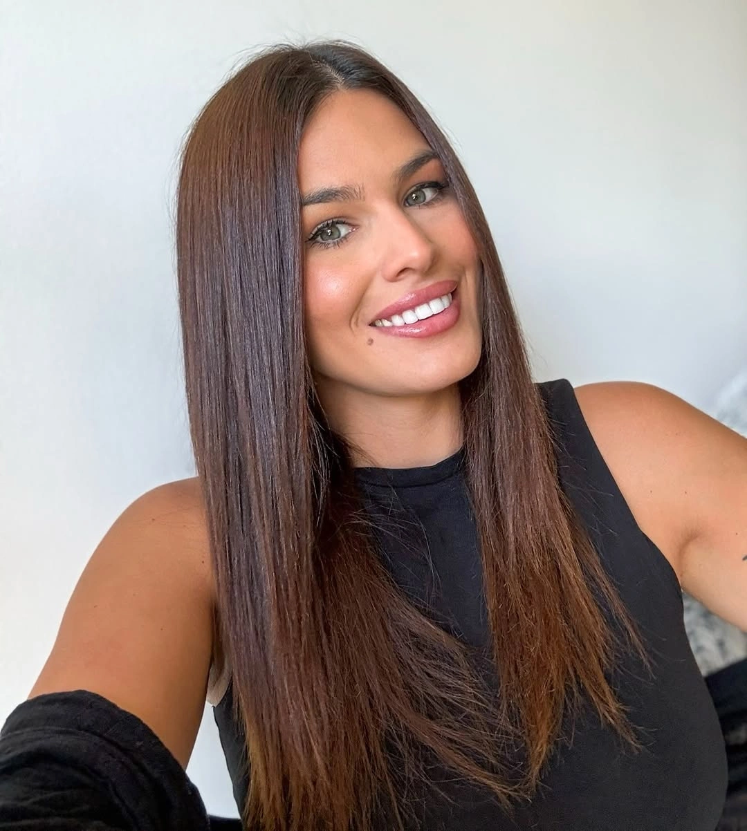 chestnut brown hair color Long Straight Chestnut With Subtle Warm Ends