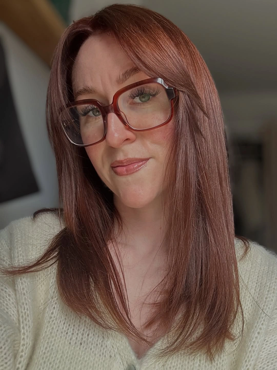 chestnut brown hair color Rosy Light Chestnut Length With Center Part