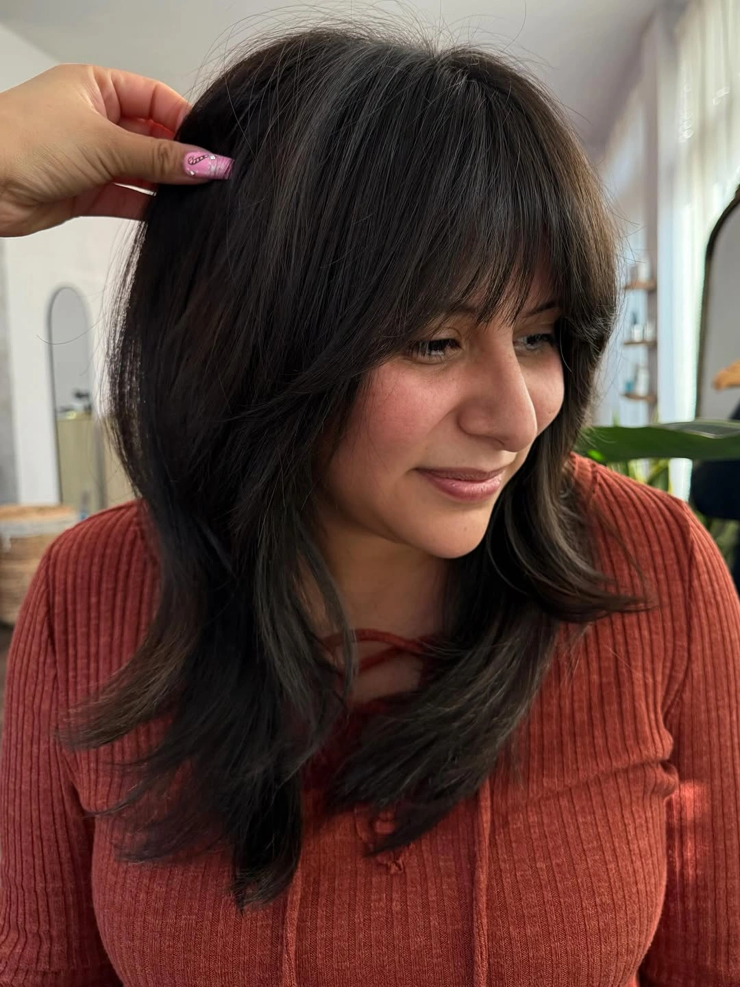 choppy medium layered hair Long Choppy Layers With Effortless Volume