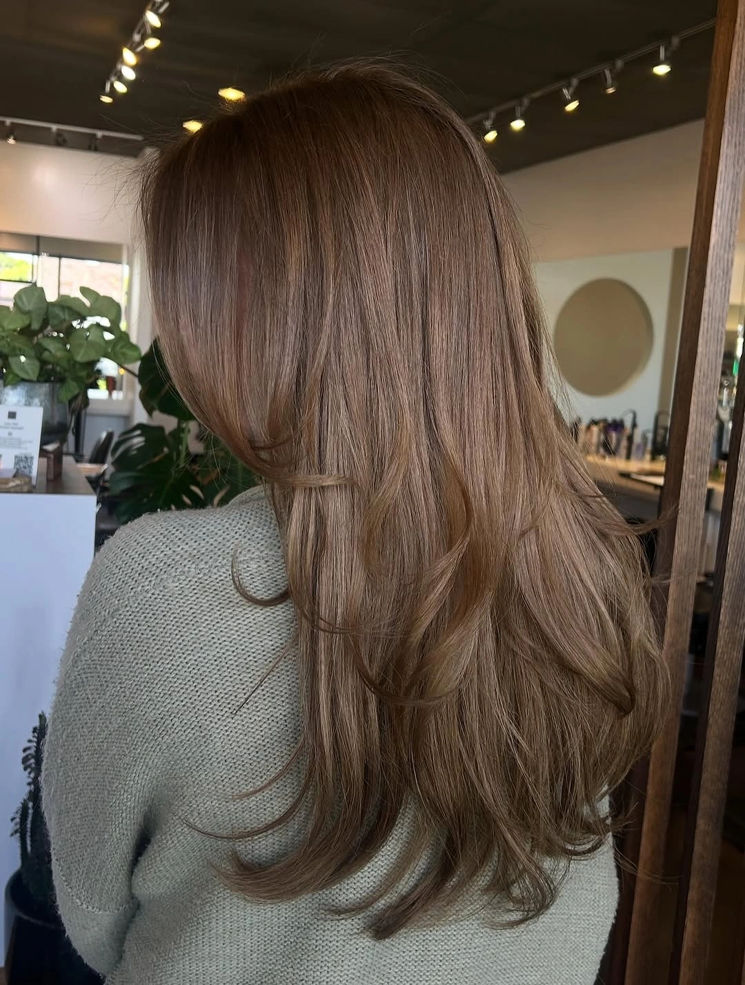 dimensional brunette hair color Back View Smoky Brunette Layers