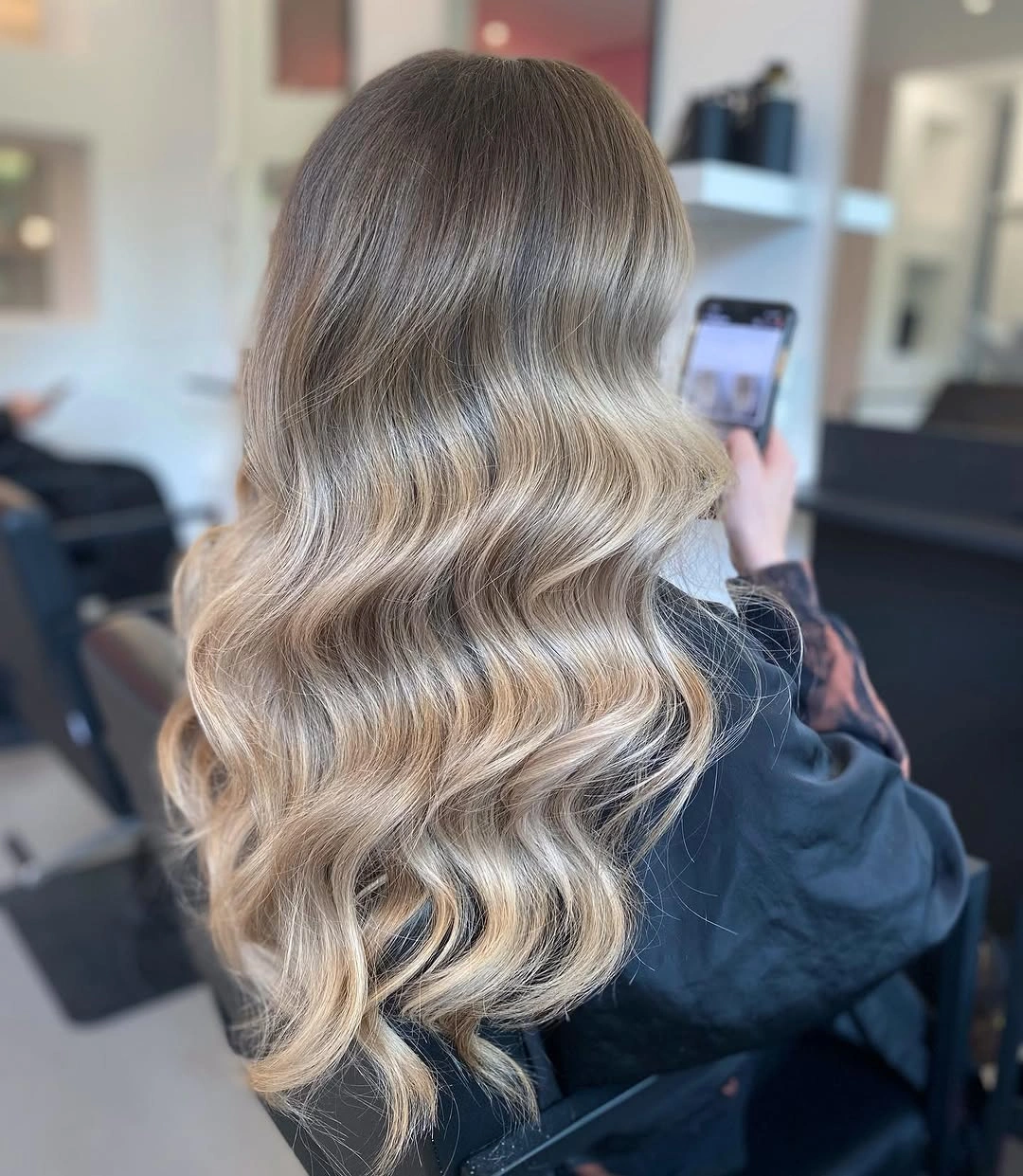 dirty blonde hair color Silky Dirty Blonde Balayage with Glossy Ribbon Waves