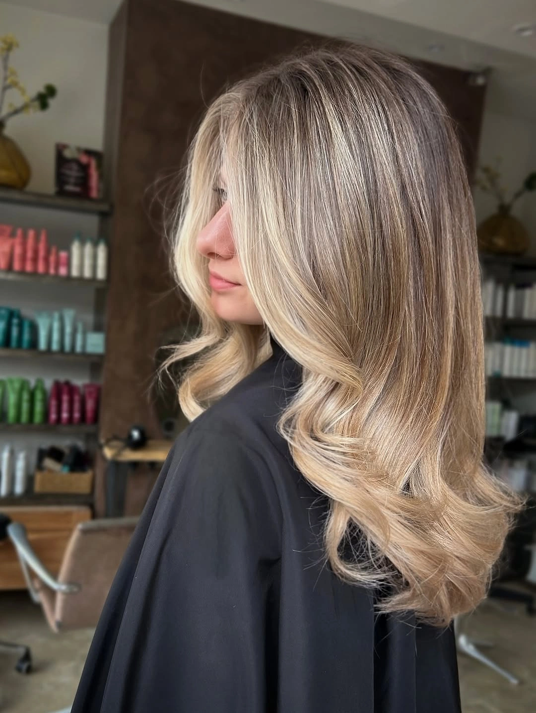 dirty blonde hair color Luxurious Dirty Blonde Blowout with Bright Face-Framing Layers