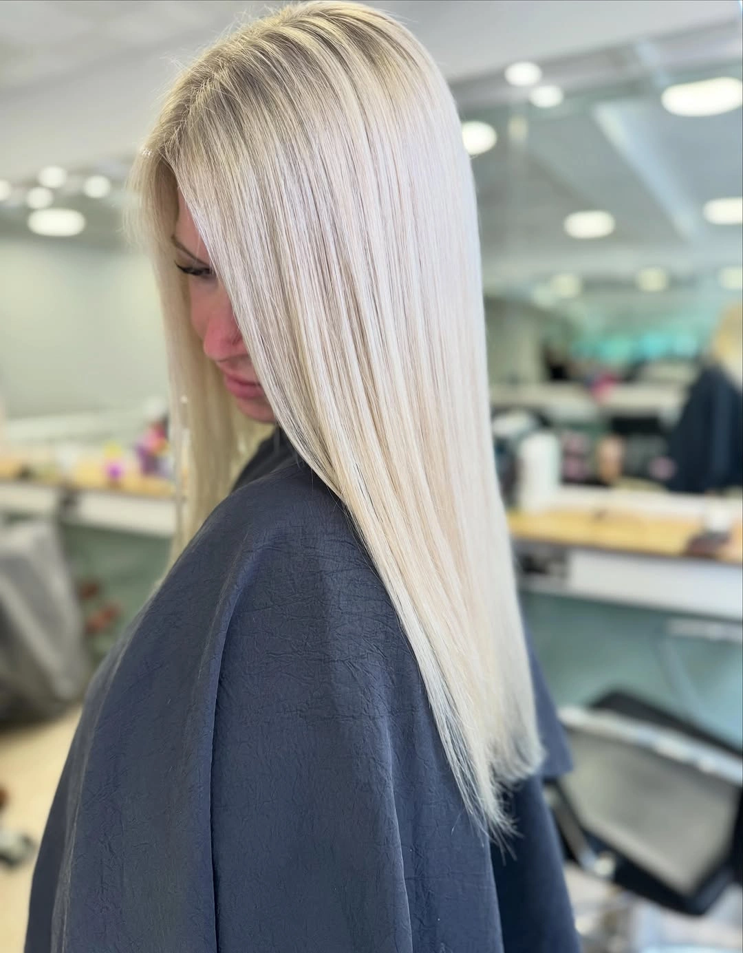 Fall blonde hair colour 2026 Classic Ice Blonde Glass Hair Finish