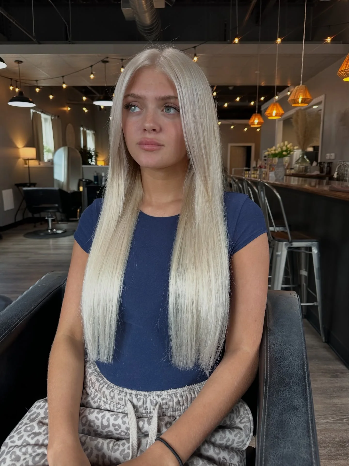 Fall blonde hair colour 2026 Glass Blonde Length With Clean Minimal Elegance