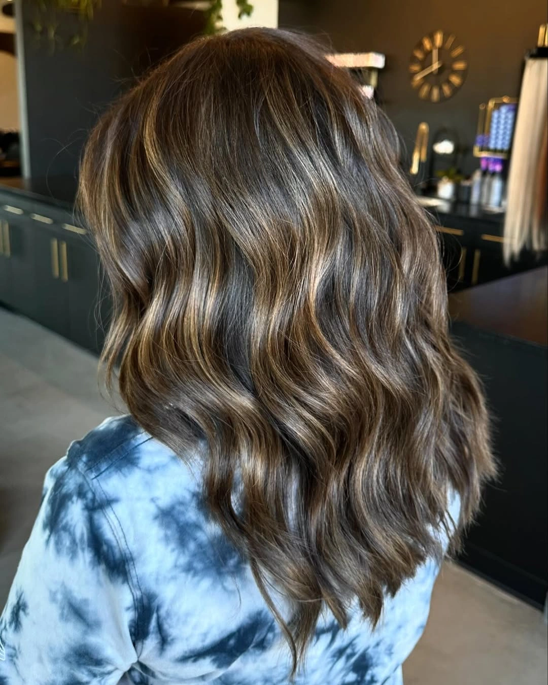 fall brunette hair colour 2026 Soft Mocha Waves With Seamless Balayage