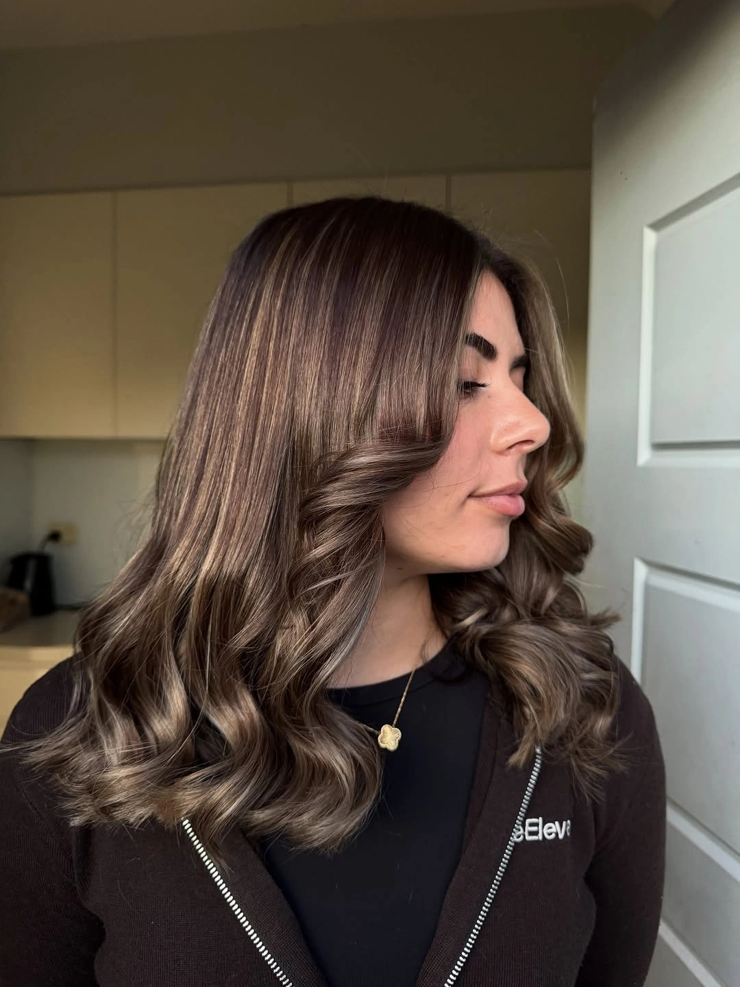 fall brunette hair colour 2026 Cool Mushroom Brunette With Glossy Waves