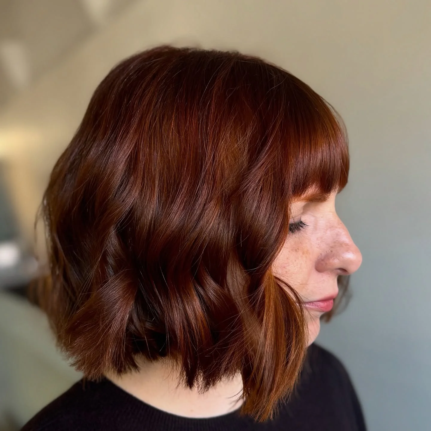 fall French Bob 2026 Glossy Chocolate French Bob With Soft Waves
