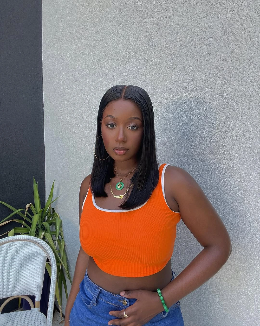 fall hair colors for black women 2026 Glossy Natural Bob with Classic Center Part