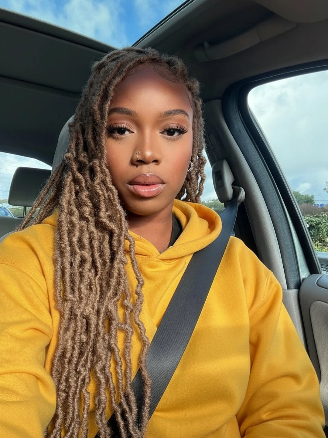 fall hair colors for black women 2026 Warm Honey Blonde Locs for Everyday Fall Style