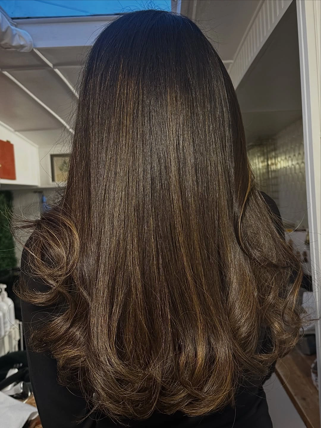fall hair colour ideas 2026 Chocolate Brown With Soft Caramel Dimension