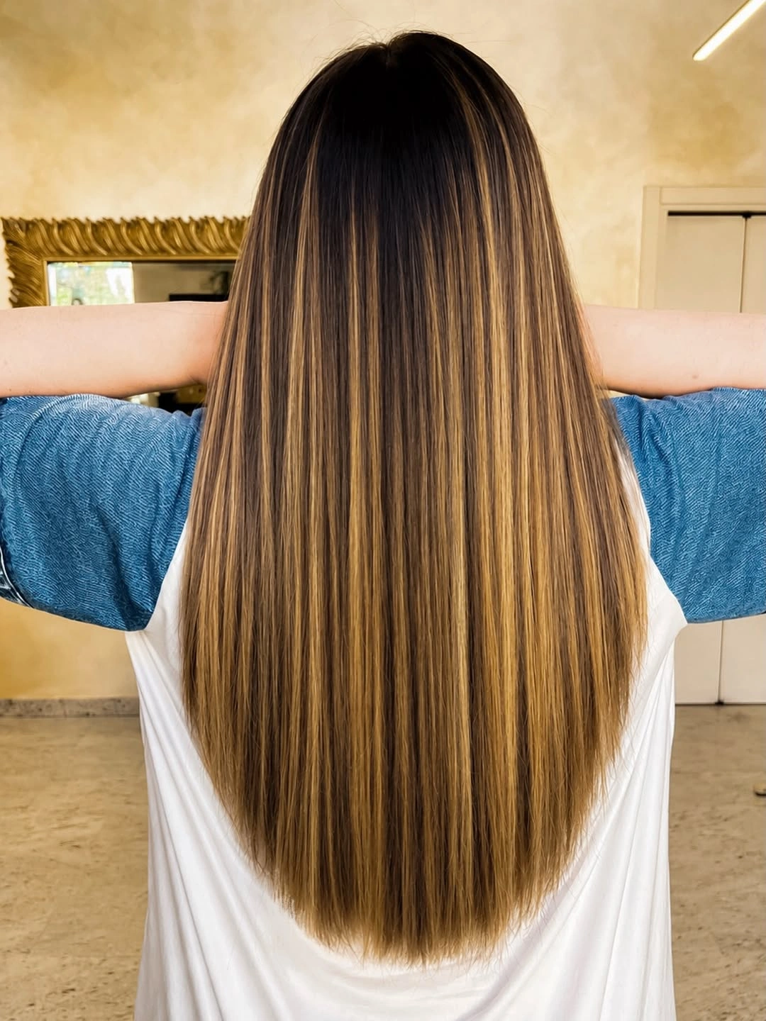 fall hair colour ideas 2026 Caramel Ribbon Balayage For Long Brunette Hair