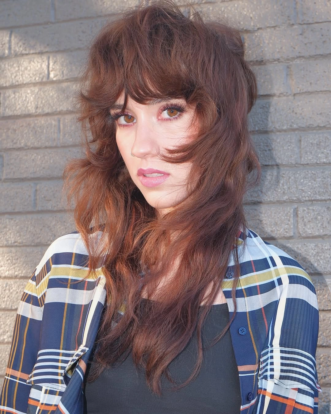 fall hairstyles 2026 Modern Feathered Shag With Soft Chocolate Volume