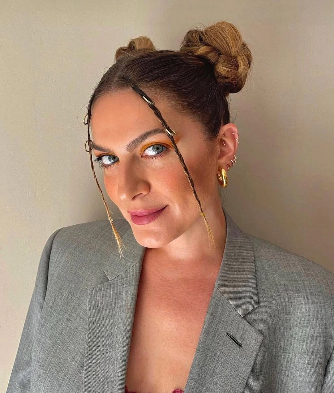 Fall hairstyles for office 2026 Playful Double Buns with Office-Ready Confidence