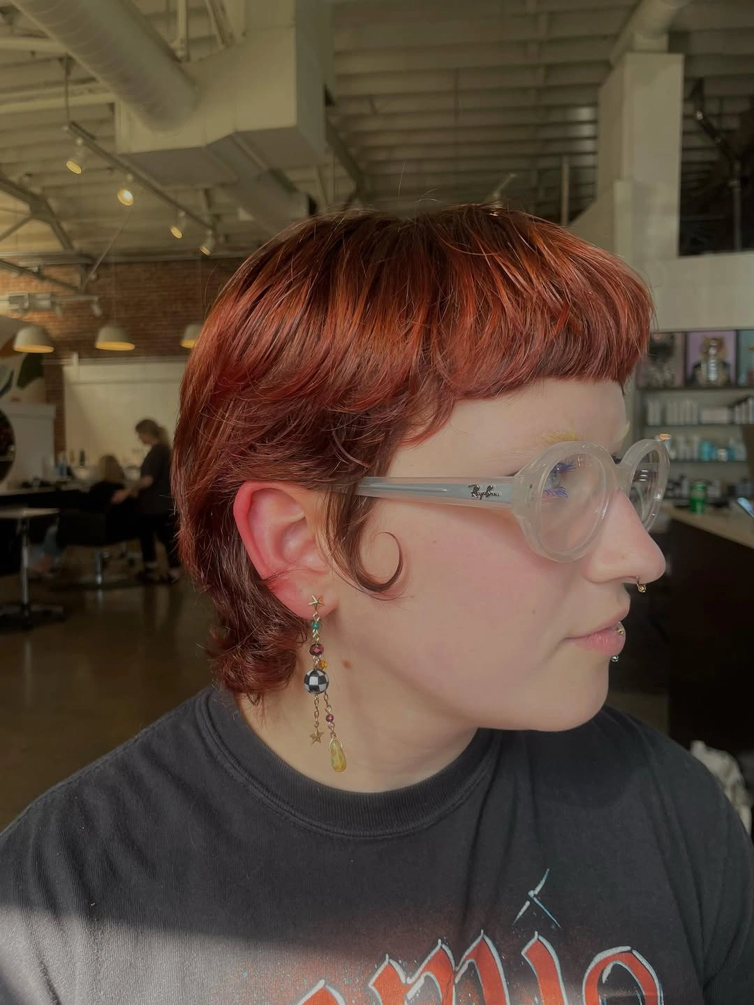 fall pixie haircut ideas 2026 Soft Copper Pixie Mullet For Cozy Autumn Days