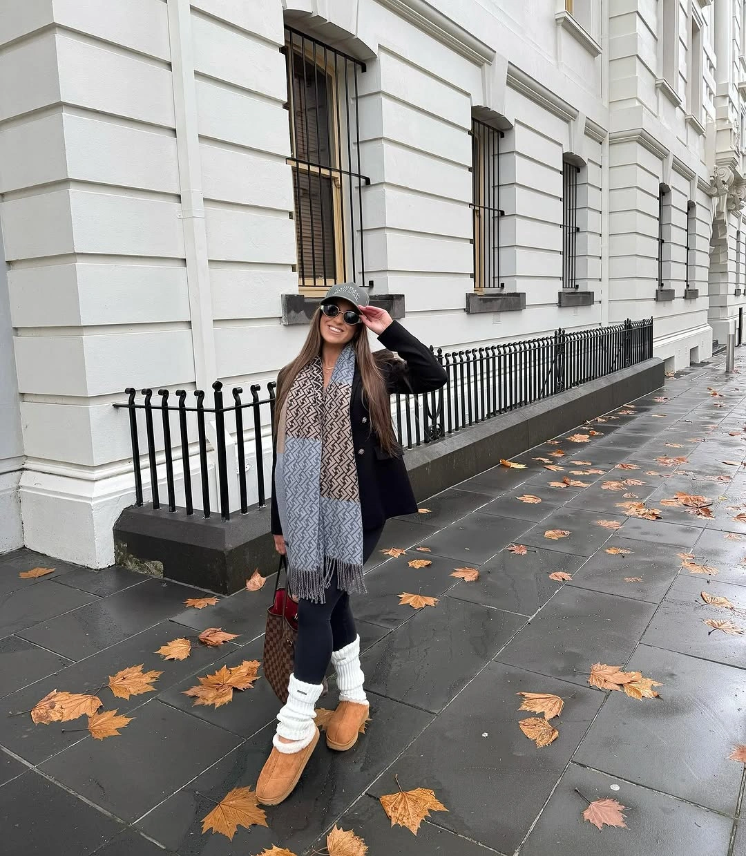 fall pregnancy outfits 2026 Cozy Layers with UGG Boots for Chilly City Walks