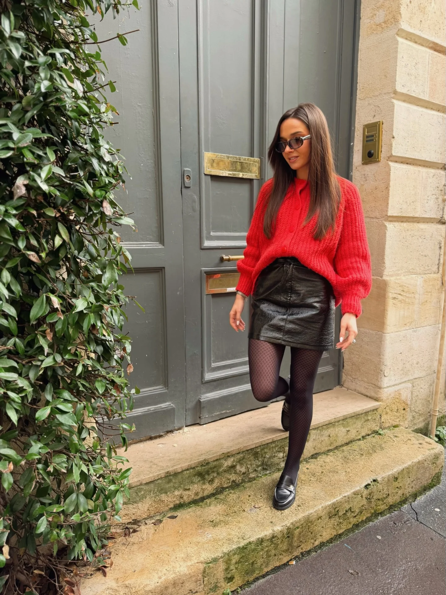 fall professional outfits women 2026 A Bold Knit That Brightens Gray Autumn Mornings