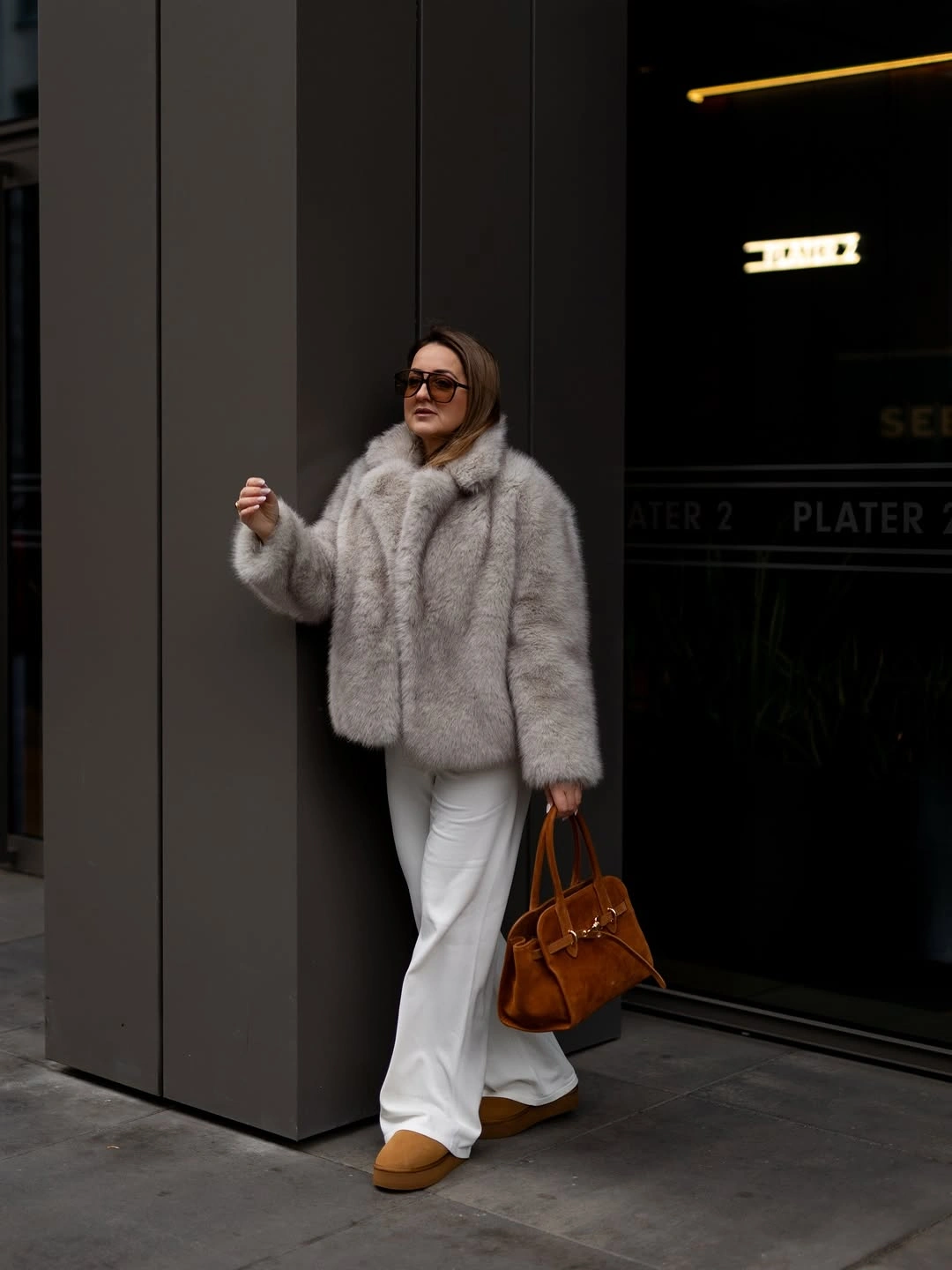 faux fur jacket Grey Neutrals That Feel Calm And Elegant