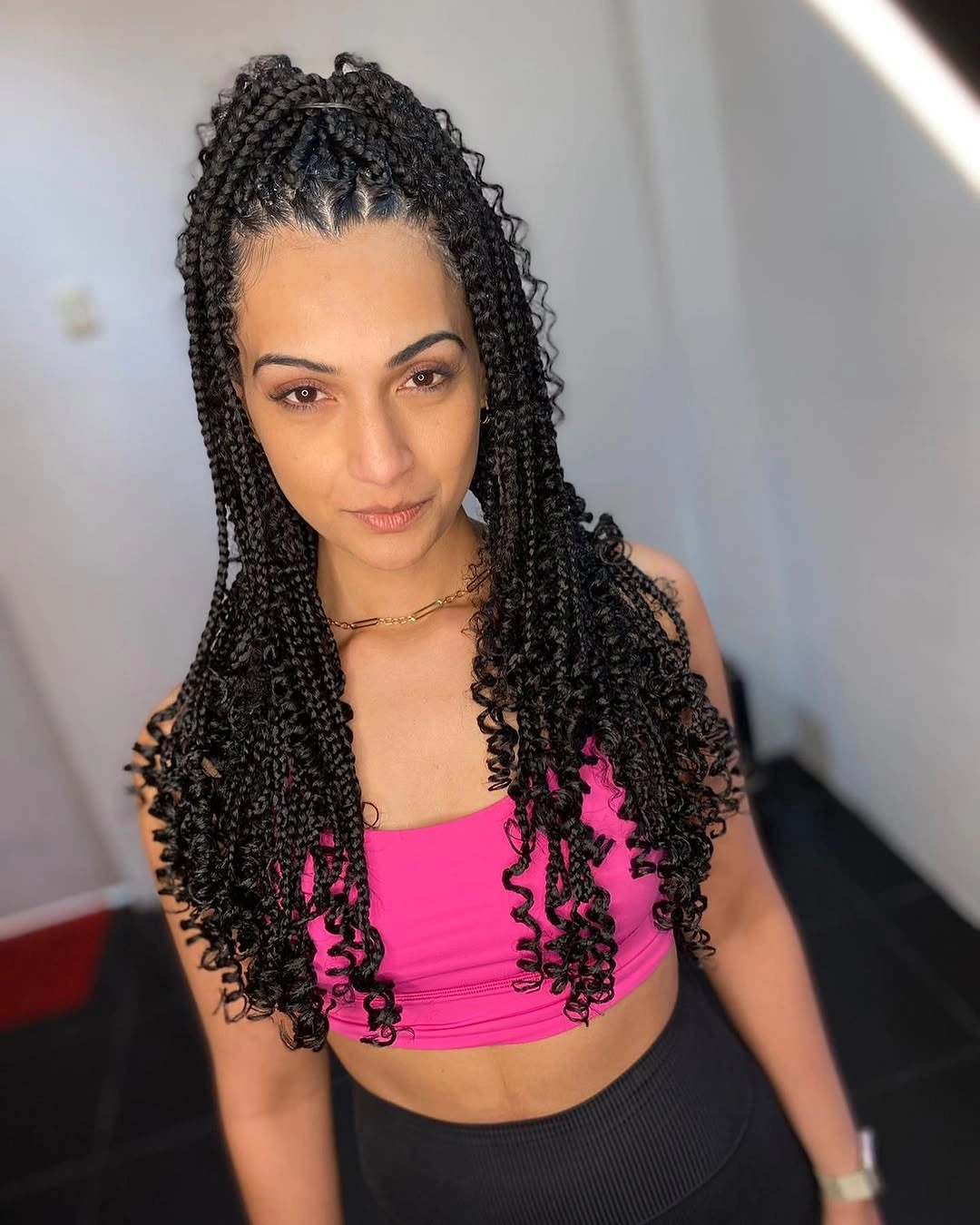feed in braid hairstyles Half-Up Boho Feed-In Braids with Defined Spiral Curls