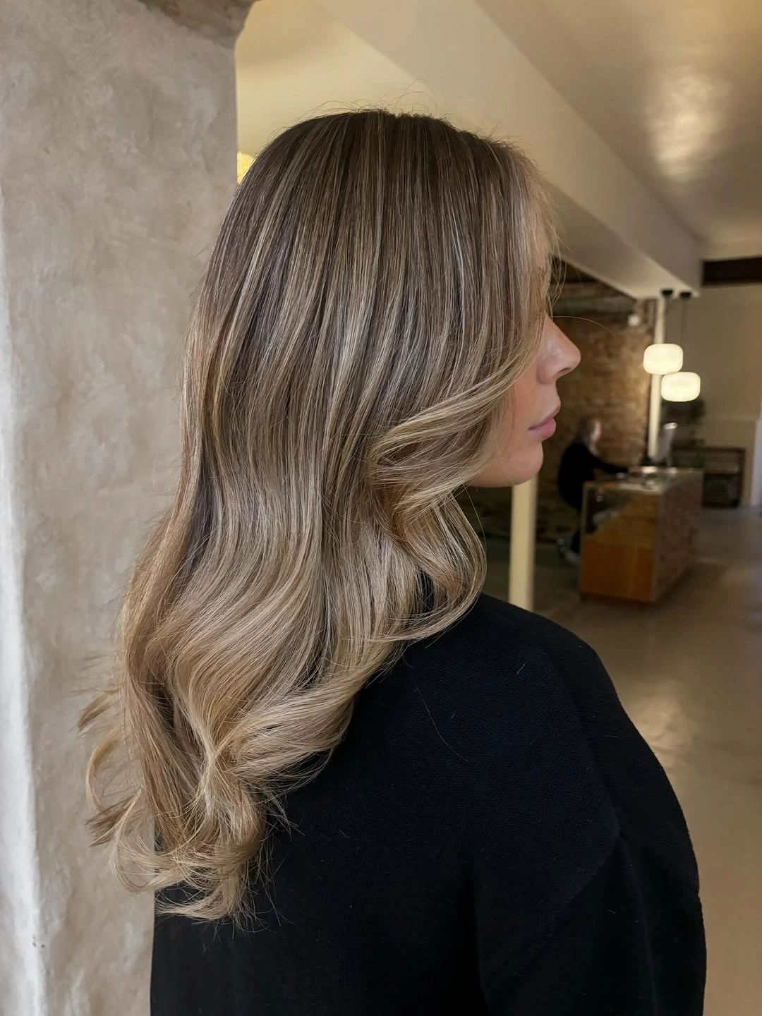 full head babylights blonde on brown hair Soft Vanilla Blonde Melt with Elegant Layers
