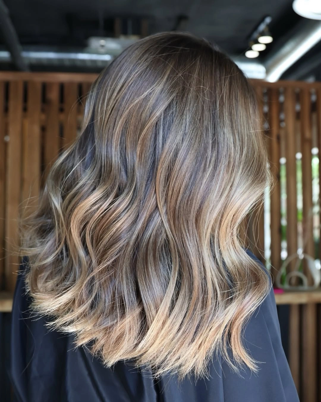 full head babylights blonde on brown hair Cool Beige Blonde Ribbons on Soft Brown Waves