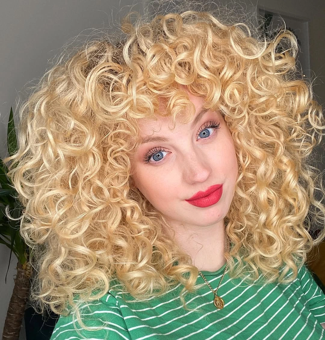 heatless curls hairstyle Bouncy Blonde Ringlets Full Of Personality