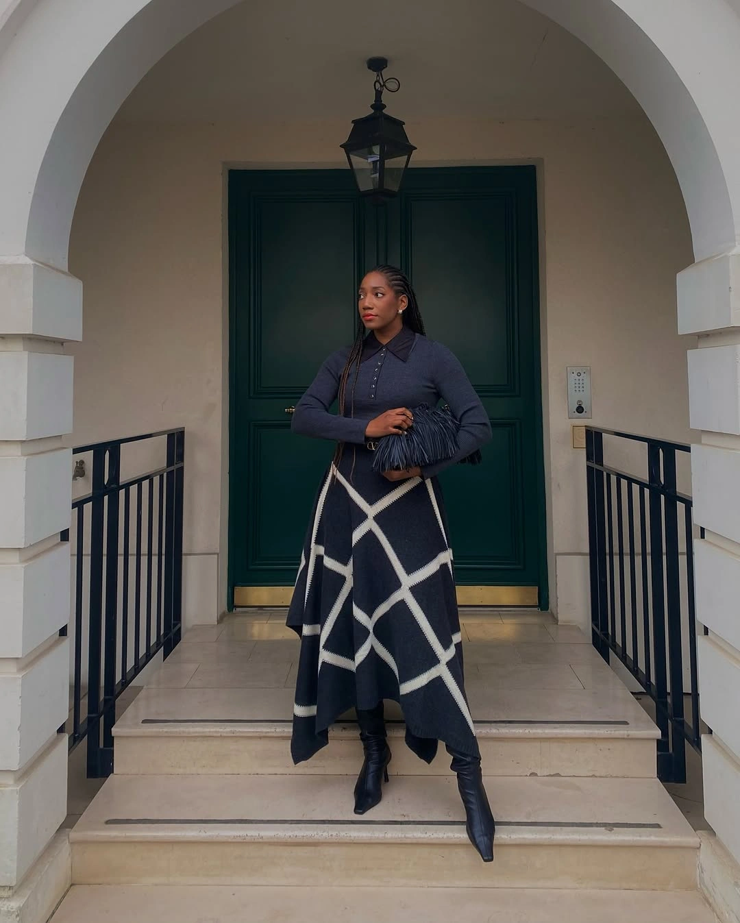 knit skirt outfits fall 2026 Graphic Knit Maxi Skirt That Feels Like Wearable Art