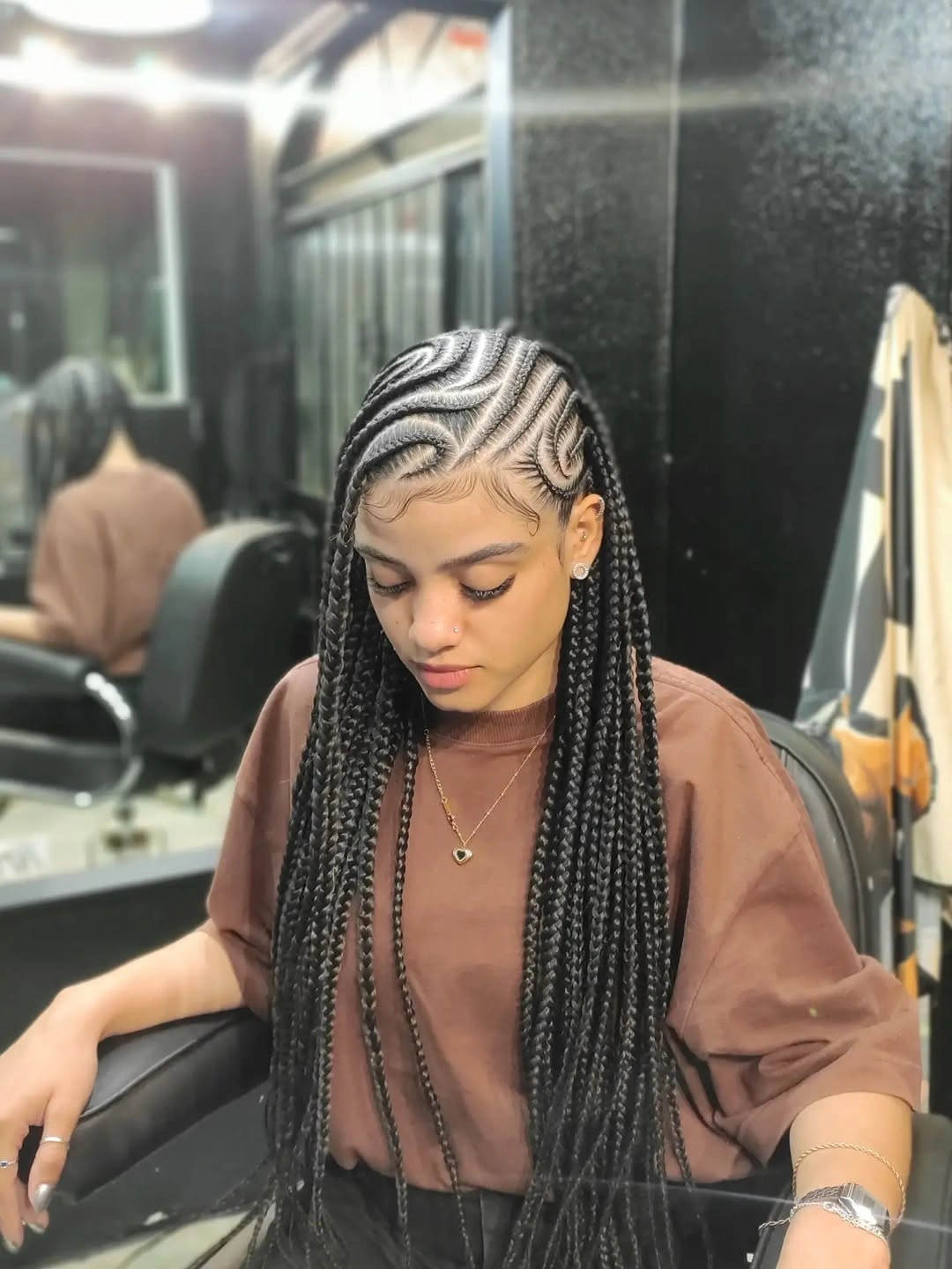 lemonade braid hairstyle Statement Swirl Lemonade Braids with Long Classic Length