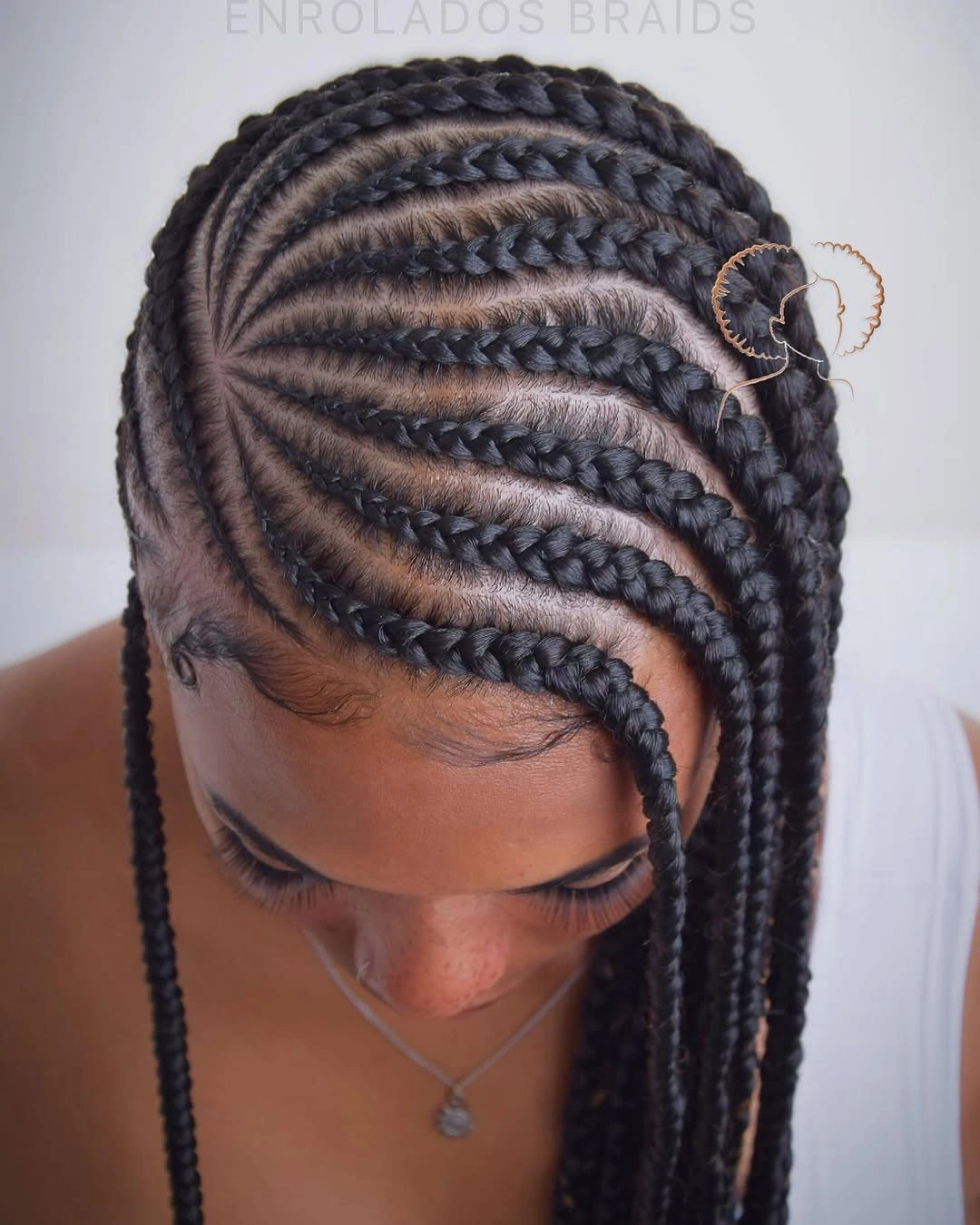 lemonade braid hairstyle Classic Medium Lemonade Braids with Clean Everyday Sections