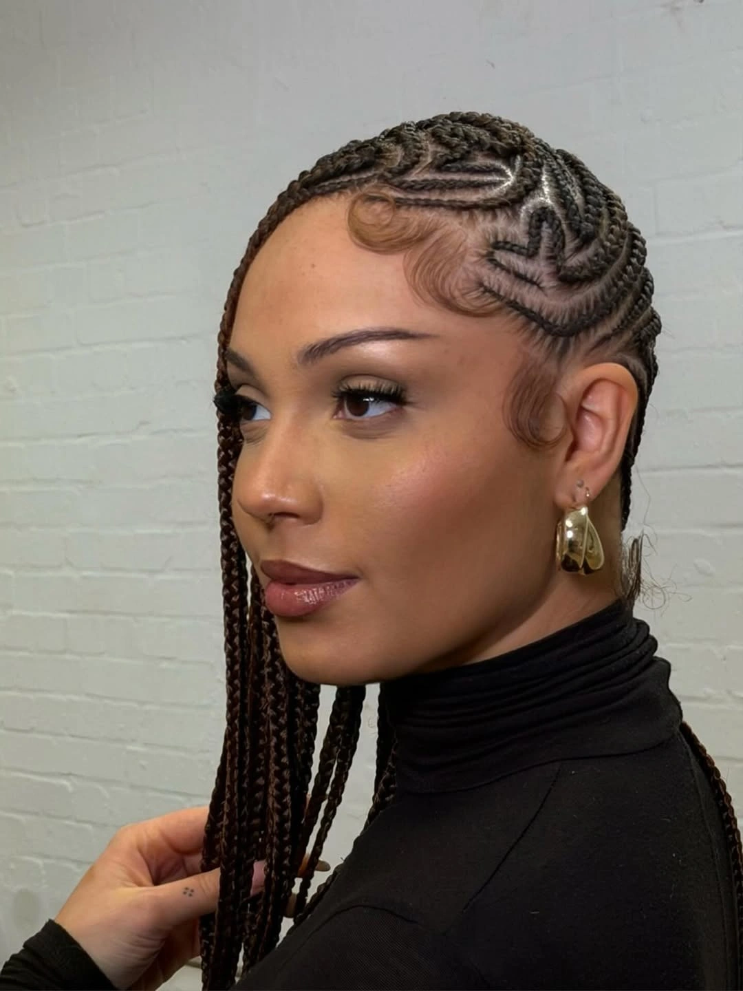 lemonade braid hairstyle Swirling Fulani-Inspired Lemonade Braids