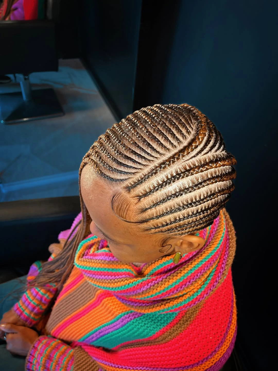 lemonade braid hairstyle Golden Caramel Lemonade Braids with Precision Side Sweep