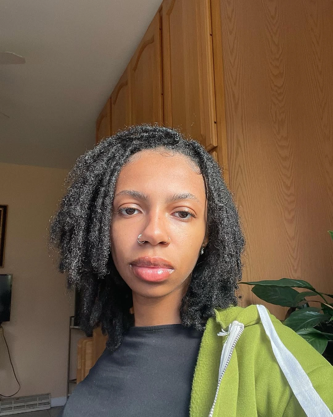 locs hairstyles for black women Natural Shoulder-Length Loc Bob with Soft Texture