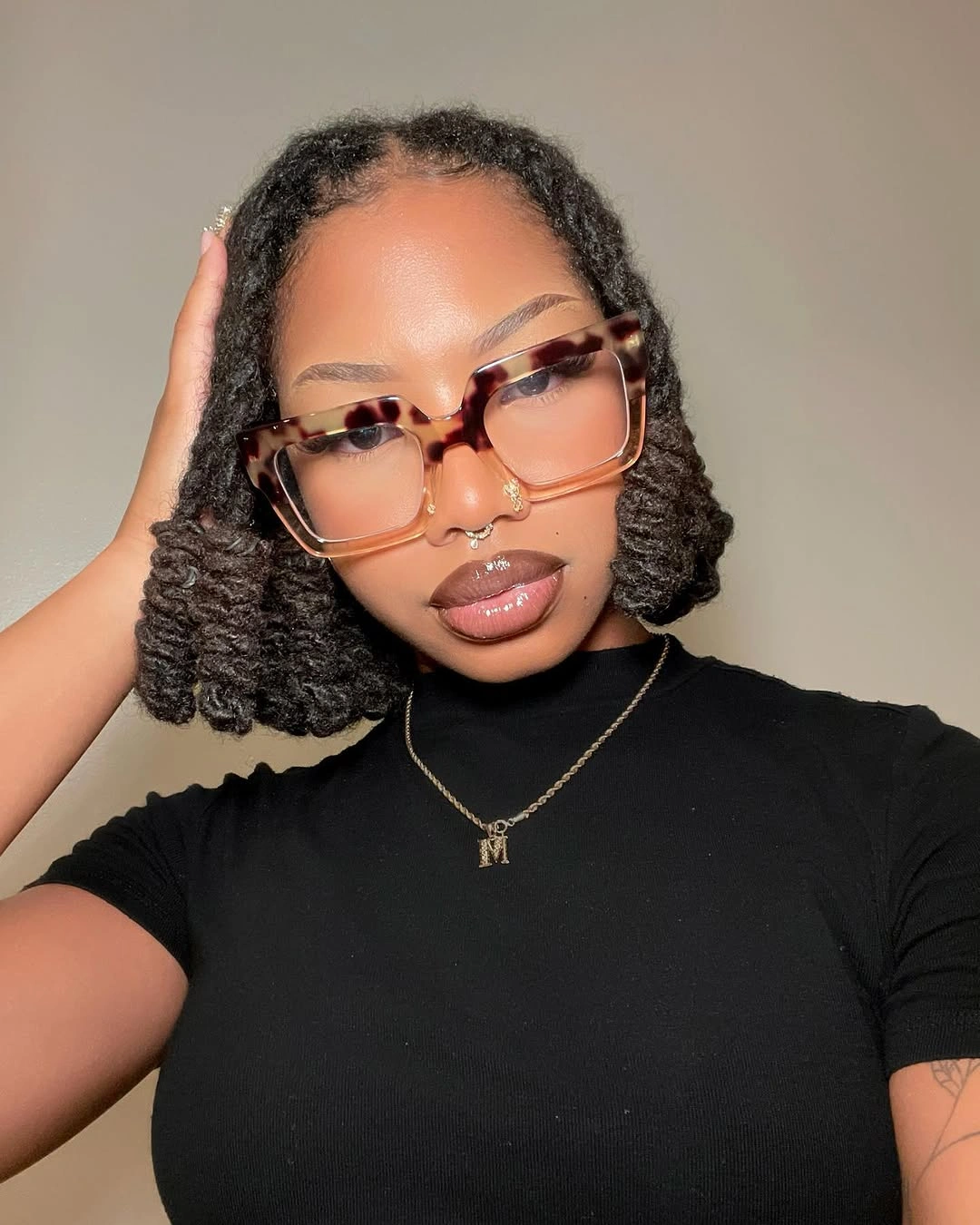 locs hairstyles for black women Glossy Shoulder-Length Barrel Curl Loc Bob