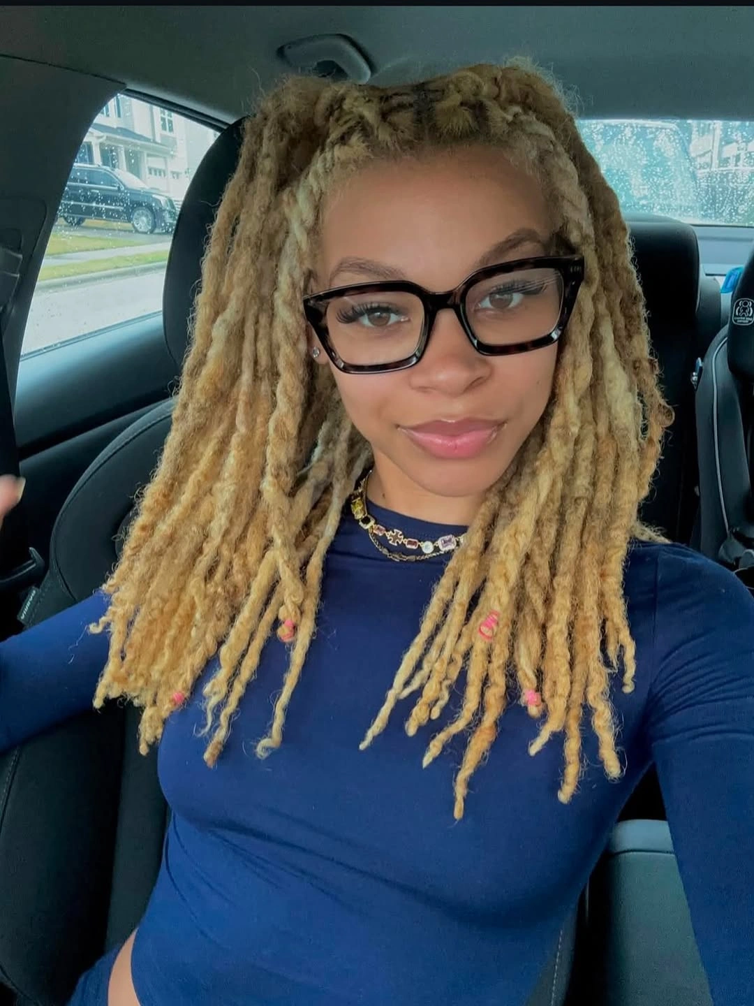 locs hairstyles for black women Bright Blonde Shoulder-Length Locs with Soft Texture