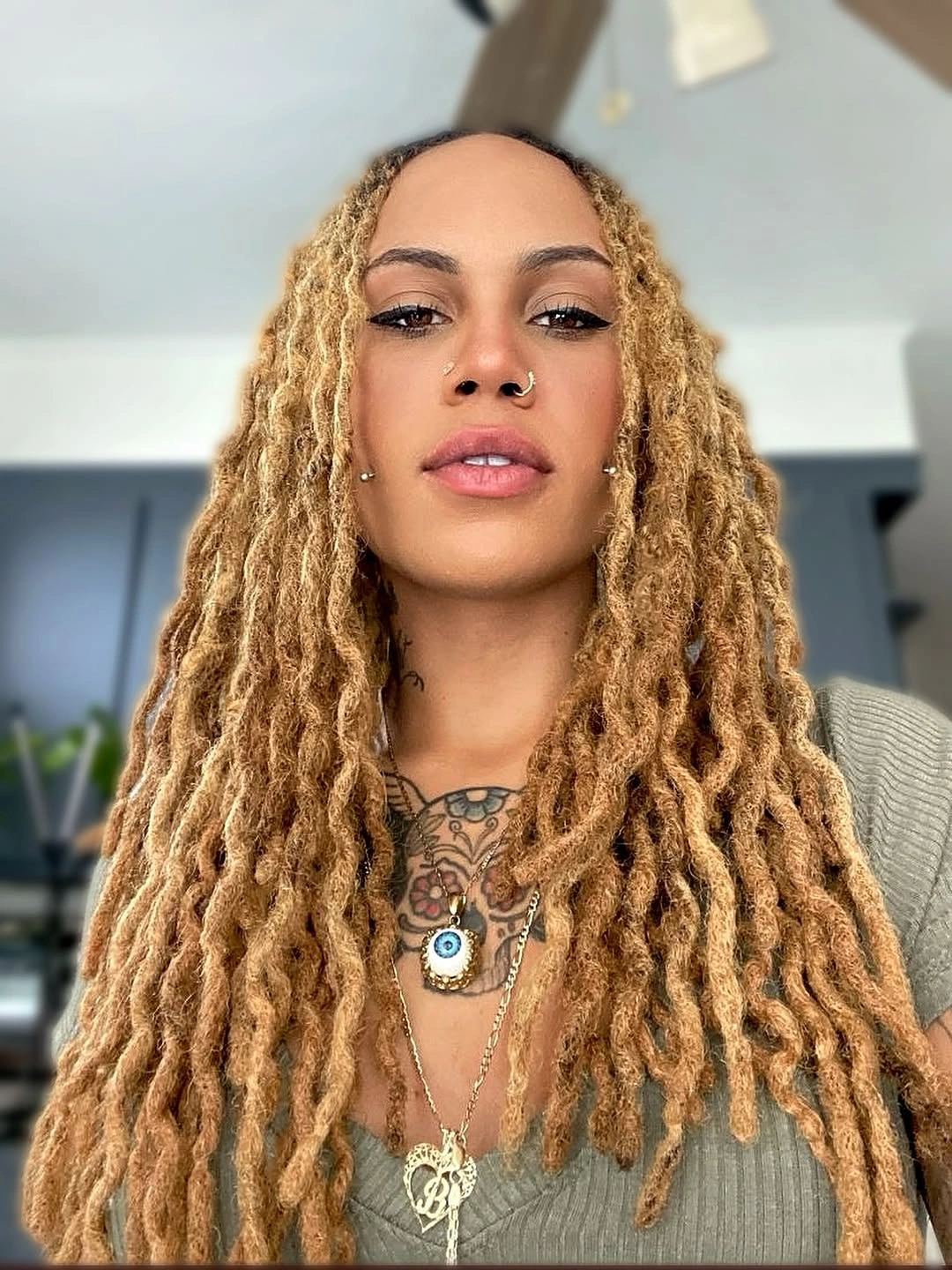 locs hairstyles for black women Long Golden Blonde Locs with Soft Natural Texture