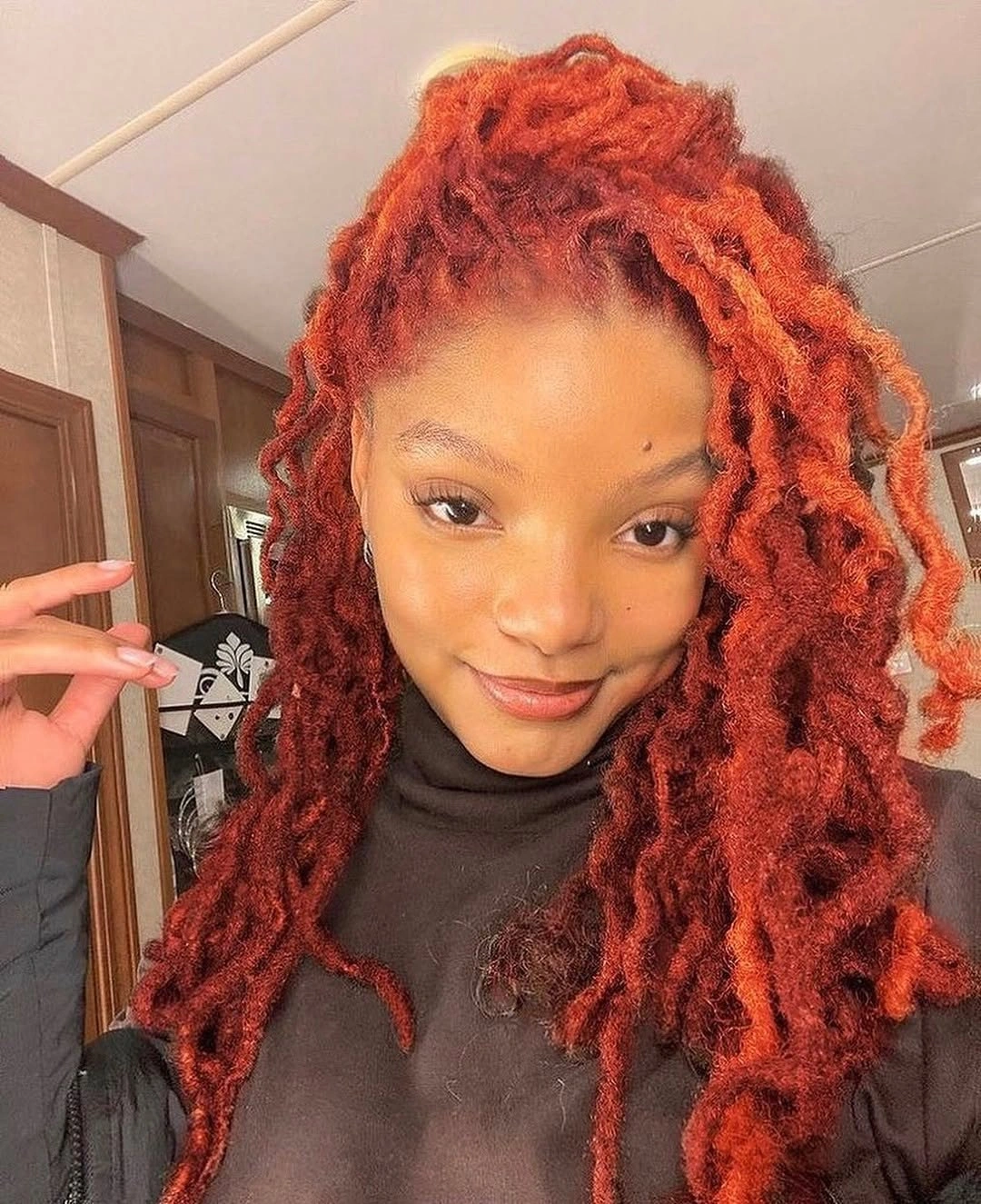 locs hairstyles for black women Bold Copper Red Locs That Make a Statement