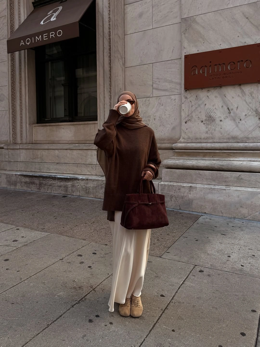 modest fall outfits 2026 Rich Espresso Knitwear for Relaxed Everyday Modesty