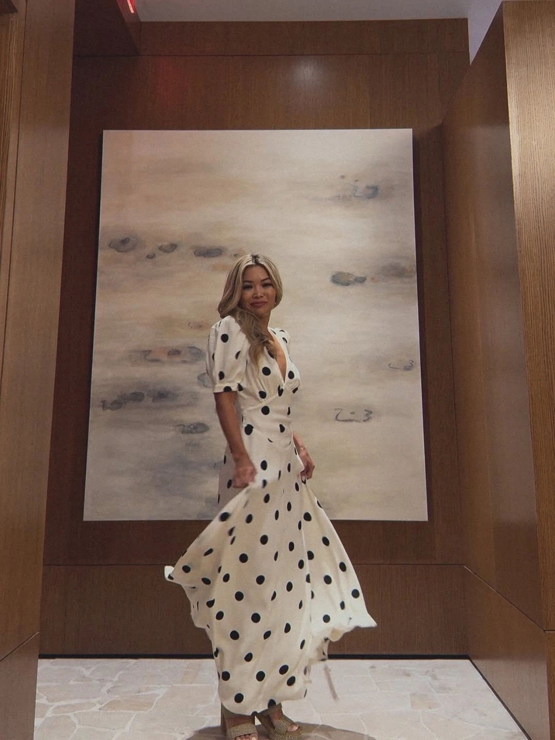 September fashion trends 2026 Polka Dot Dress With A Soft Flared Hem