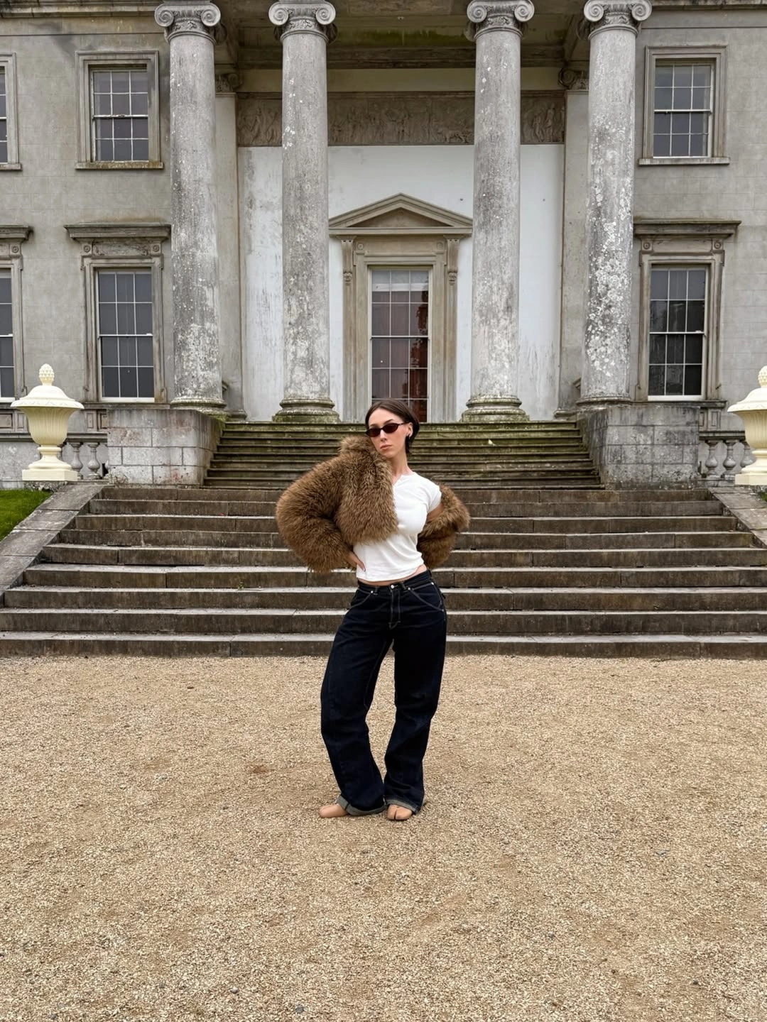 shaggy jacket Modern Minimalism with a Cropped Chocolate Shaggy Jacket