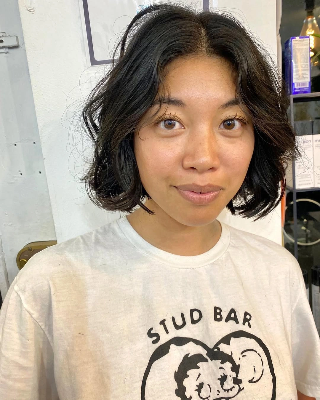 short bobbed hairstyle Relaxed Wavy French Bob