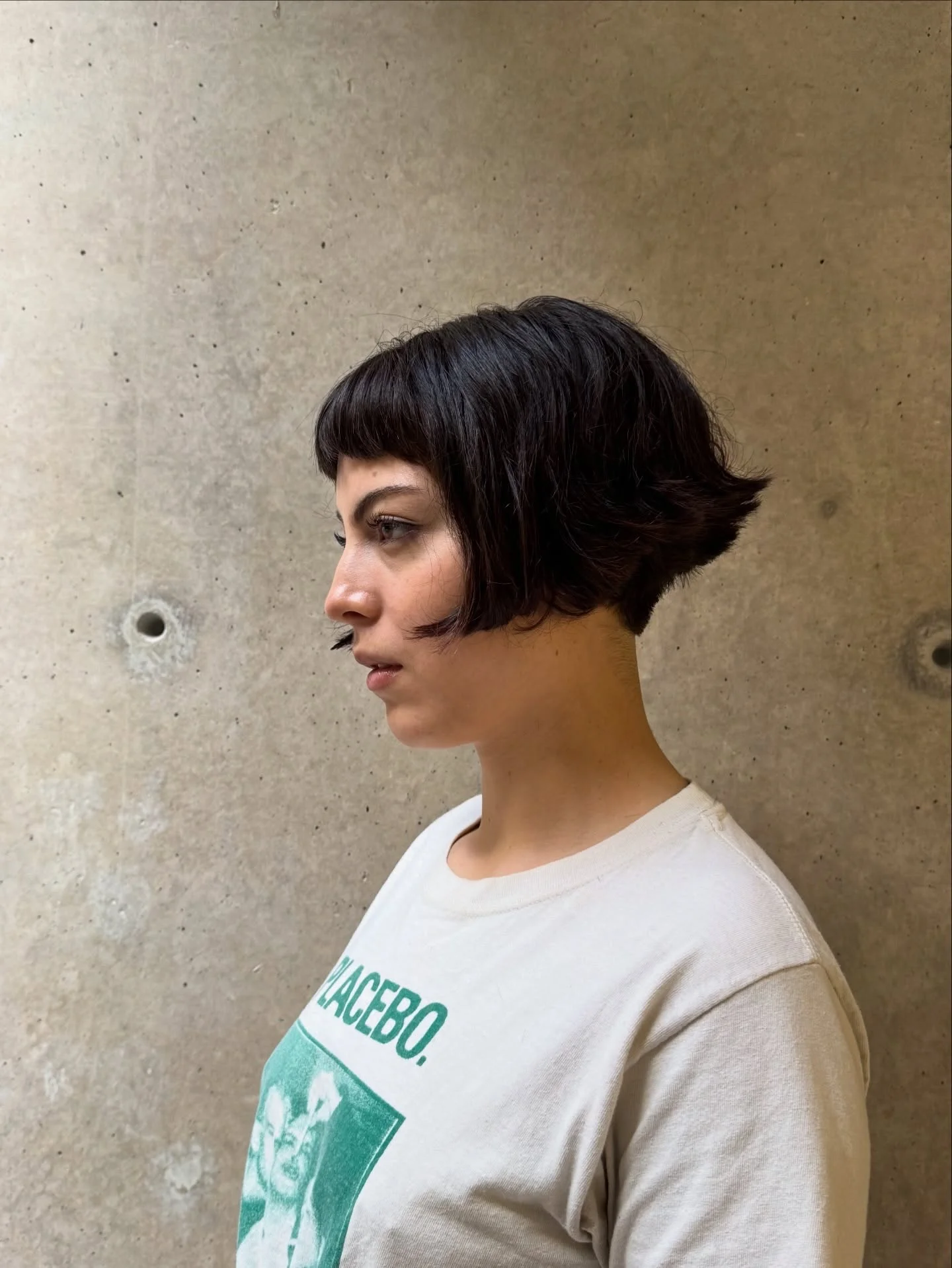 short bobbed hairstyle Edgy Micro Fringe Bob With Flipped Ends