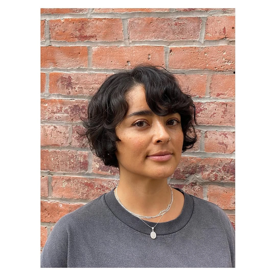 short bobbed hairstyle Soft Layered Bob With Relaxed Natural Texture
