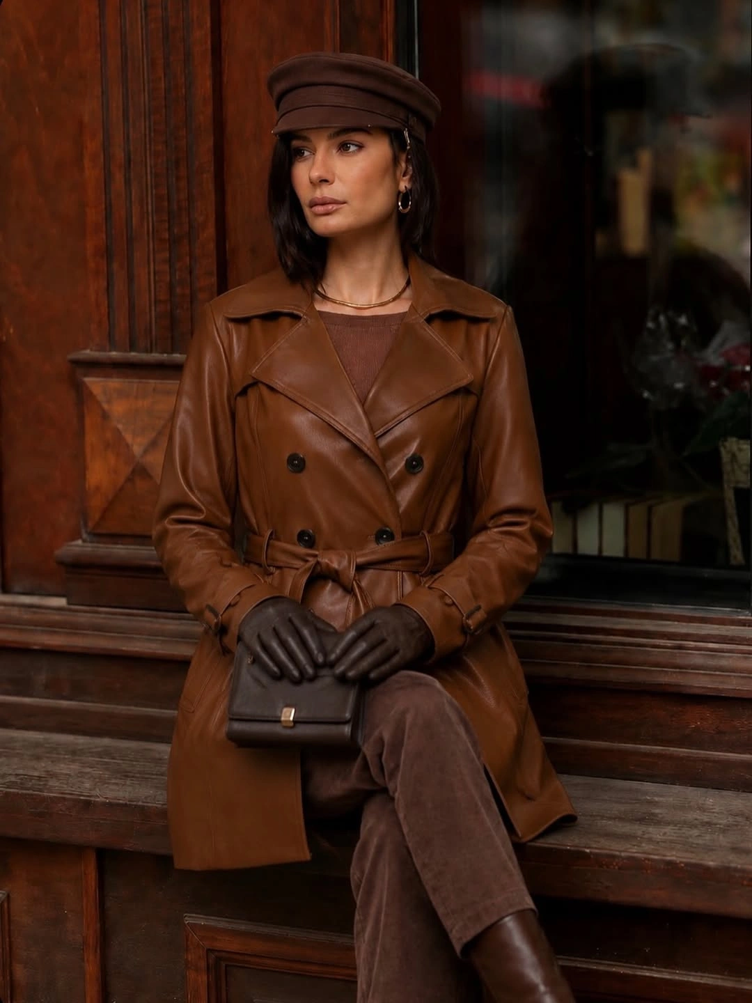 Trench coat fall outfits 2026 Rich Leather Finishes Fall With Confidence
