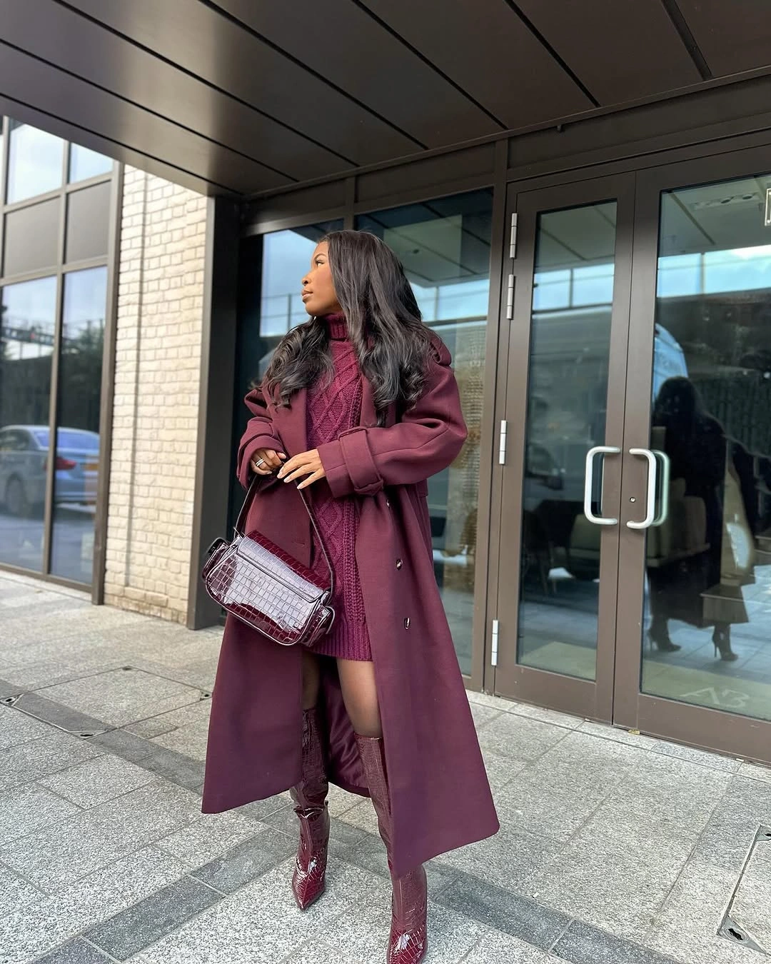 Trench coat fall outfits 2026 Deep Burgundy Creates Instant Autumn Drama