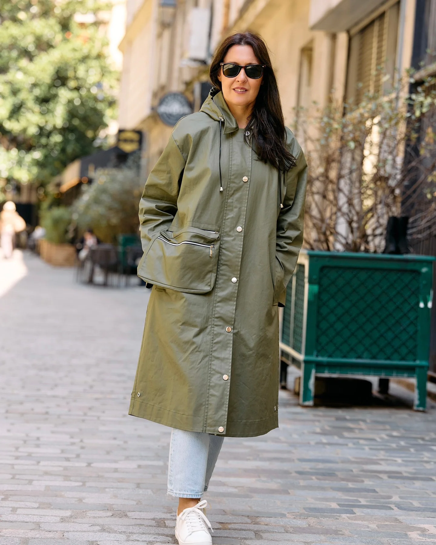 Trench coat fall outfits 2026 Relaxed Olive Outerwear For Everyday Comfort