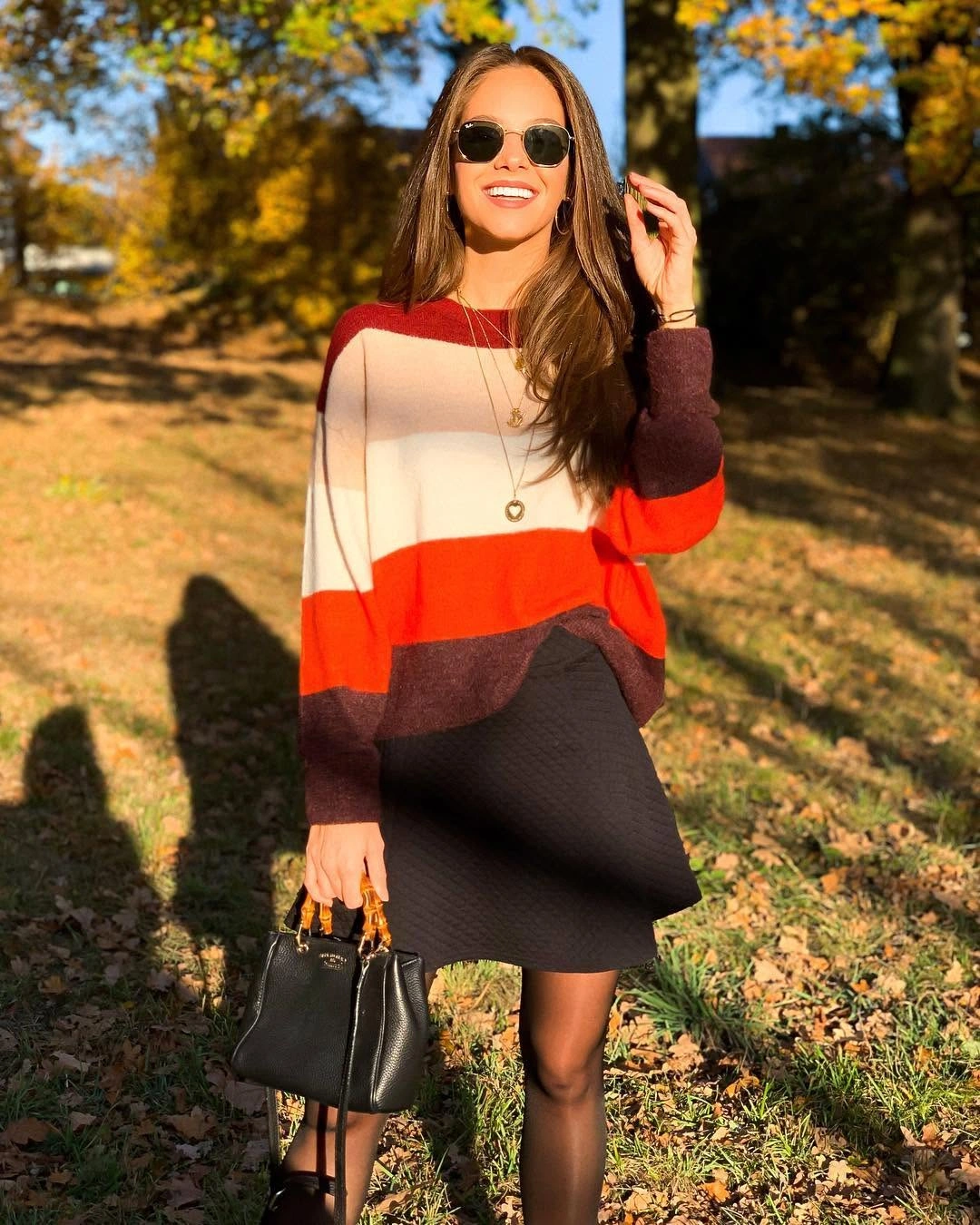 what are the best fall outfits for casual days? Color-Block Sweaters That Brighten Crisp Fall Afternoons