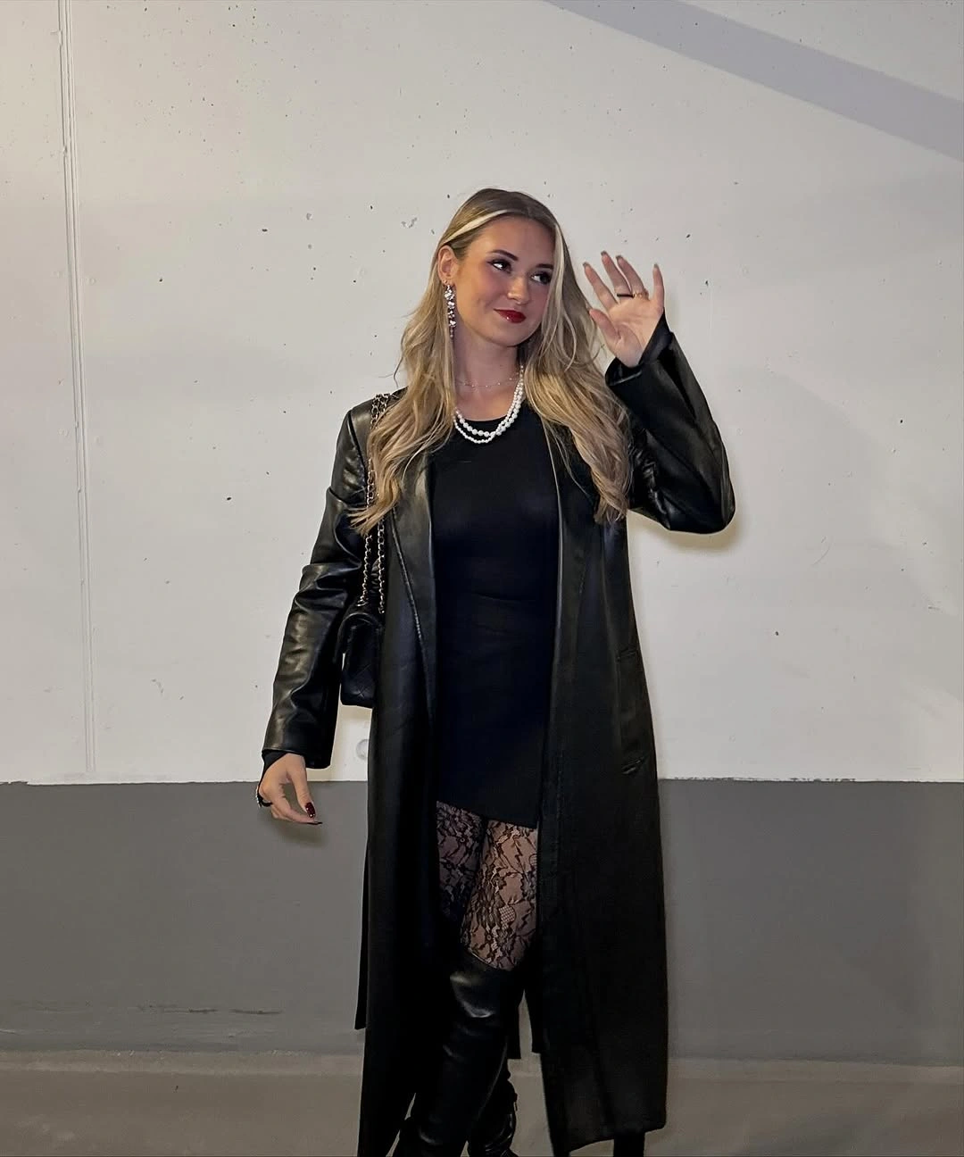 Trinity from The Matrix-inspired black coat and boots Halloween costume